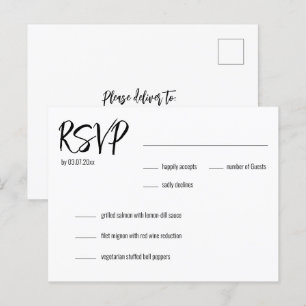 💍 elegancia Minimalista RSVP y selección de menús