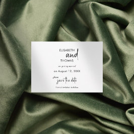 Elegancia minimalista simple guardar la tarjeta de