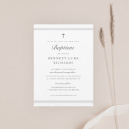 Elegancia moderna Bautismo Invitación