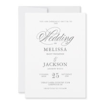 Elegancia moderna Boda de oro Invitación a la boda