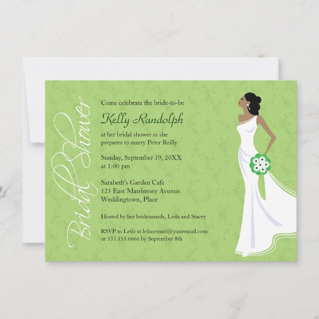 Elegancia moderna Invitación a la ducha nupcial (Anverso)