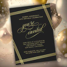 Elegancia moderna Invitación a la fiesta de cumple