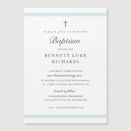 Elegancia moderna Niños Invitaciones de bautismo