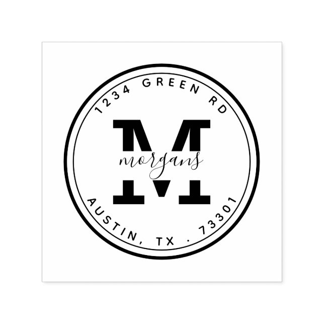 Elegancia moderna | Sello de goma de autotinta (Diseño)