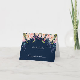 Elegancia moderna Tarjeta de lugar de mesa floral