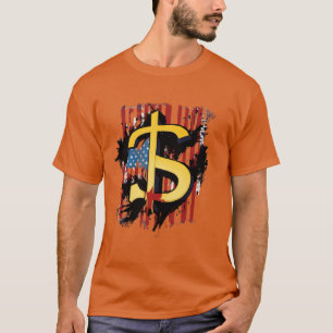 Elegancia monetaria: camiseta de diseño de dólar"