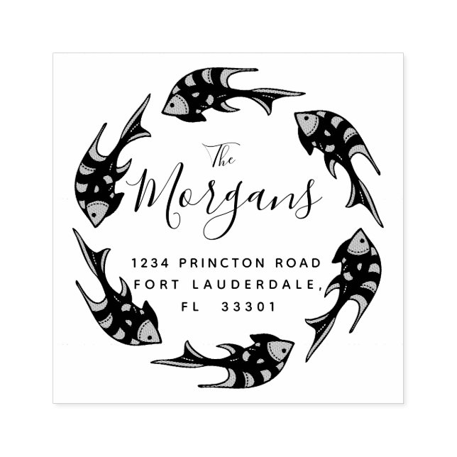 Elegancia oceánica | Sello de dirección de retorno (Impresión)