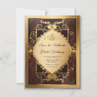 Elegancia Opulenta: Invitación de cumpleaños exclu