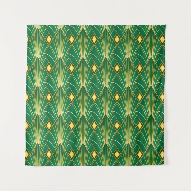 Elegancia Oriental: Papel Tapiz Art Déco (Anverso)