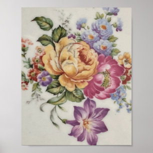 Elegancia: Póster inspirado en porcelana