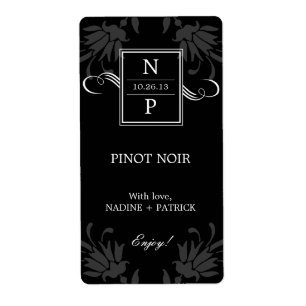 Elegancia refinada Boda de etiquetas de vino