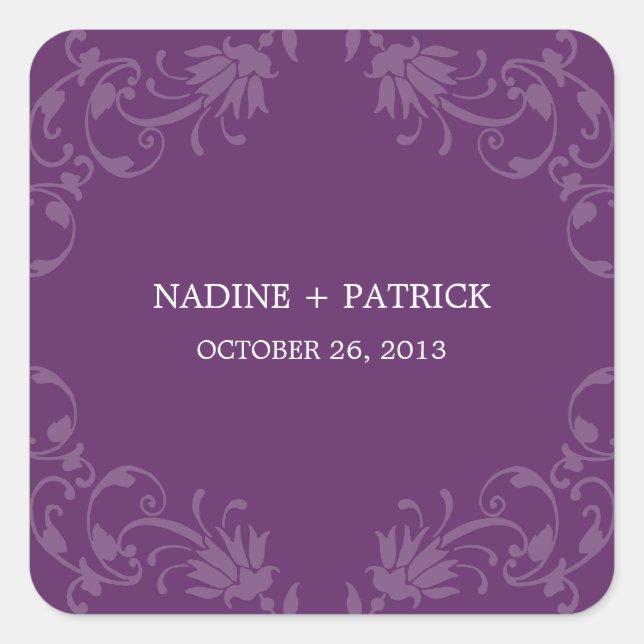 Elegancia refinada Pegatina o Sello para sobres (P (Anverso)