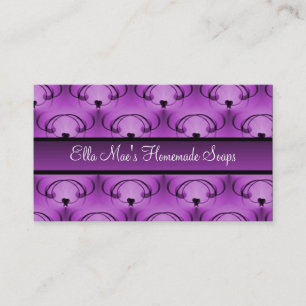 Elegancia refinada tarjeta de visita, lavanda enca