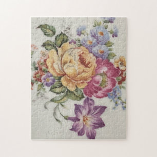 Elegancia: Rompecabezas floral inspirado en porcel