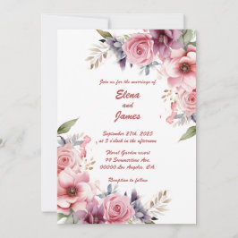 Elegancia Rosa: Invitación a la boda