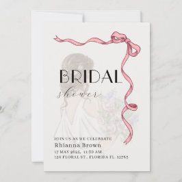 Elegancia ruborizante Bridal Shower Invitación