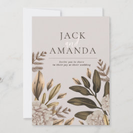 Elegancia rústica Floral Clásica Invitaciones a la