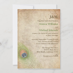 Elegancia rústica Invitaciones de boda