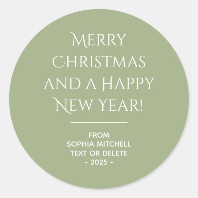 Elegancia silenciosa - Pegatina navideña tranquila (Anverso)