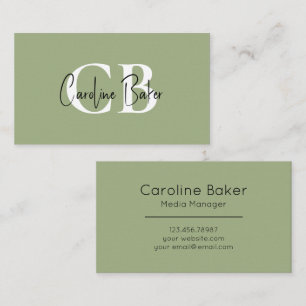 Elegancia silenciosa Tranquil Sage Tarjeta de visi