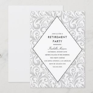 Elegancia simple  Invitación a la fiesta de jubila