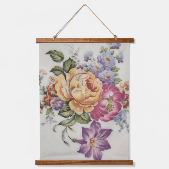 Elegancia: Tapiz de madera de inspiración porcelan (Anverso)