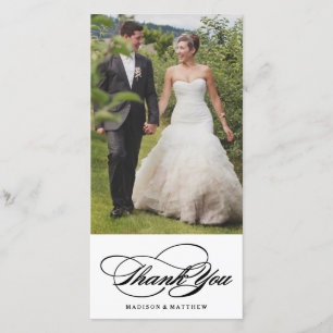 Elegancia   Tarjeta fotográfica de agradecimiento 