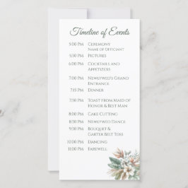 Elegancia tropical acuarela- Programa de bodas-