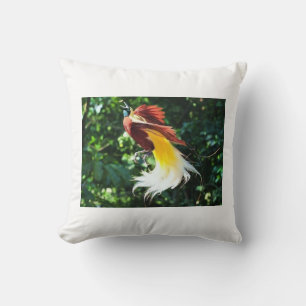 Elegancia tropical - Cojín decorativo de pájaro de