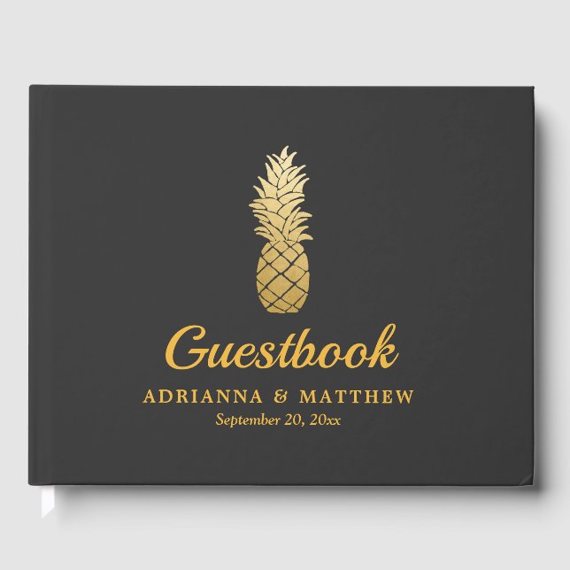 Elegancia tropical | Libro de visitas del Boda de  (Anverso)