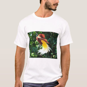 Elegancia tropical-pájaro de la camiseta de bellez