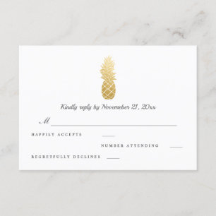 Elegancia tropical Pineapple Wedding RSVP