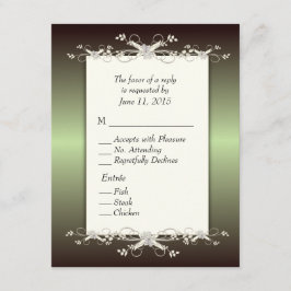 Elegancia verde RSVP con opción Entree