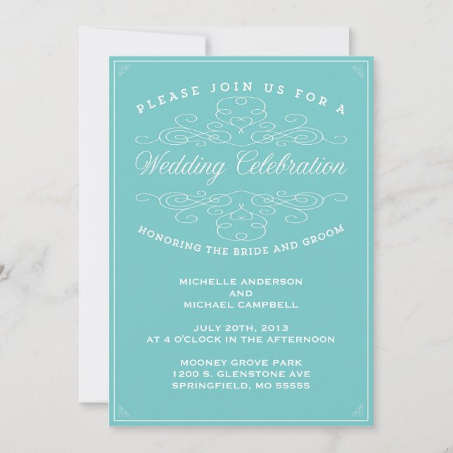 ELEGANCIA VINTAGE| INVITACIÓN DE BODA (Anverso)