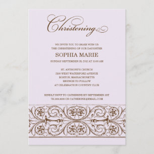 ELEGANCIA VINTAGE INVITACIÓN DE CRISTENCIA