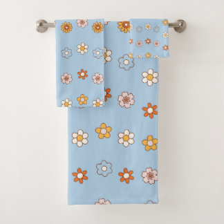 Elegant baby blue & yellow cute floral pattern