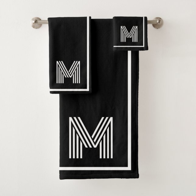 Elegant Black &white Personalized Monogram  (In situ)