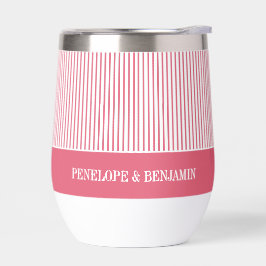 Elegant Bright Pink Striped Wedding