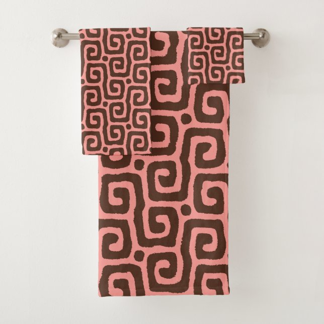 Elegant Brown &Pink Abstract Pattern  (In situ)