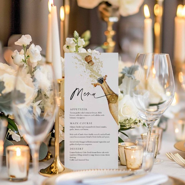 Elegant Champagne Party Menu (Subido por el creador)