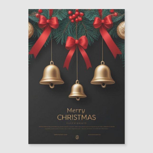 Elegant Christmas Bells Decor – christmas card  (Anverso)
