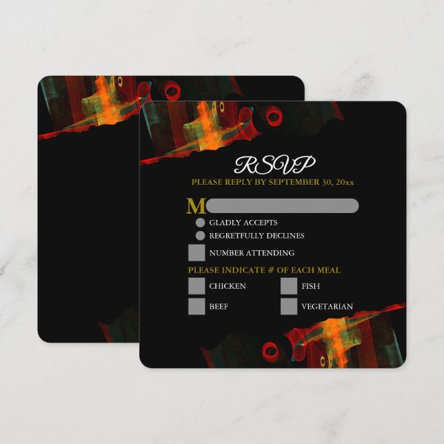 Elegant Classic Modern Trendy Pattern #903 Wedding (Anverso / Reverso)