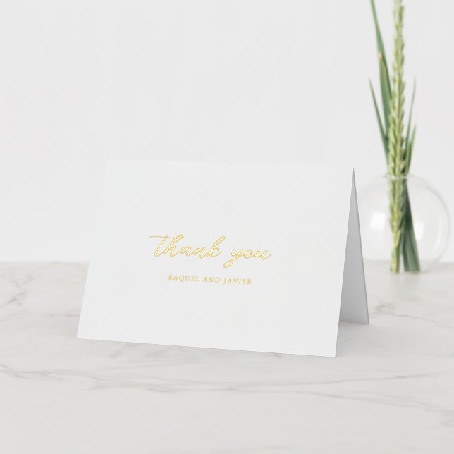 Elegant Classic Wedding Thank You (Anverso)