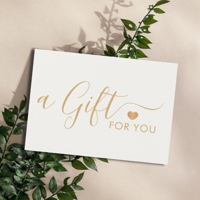 Elegant Clean Faux Gold Heart Warm White (Subido por el creador)