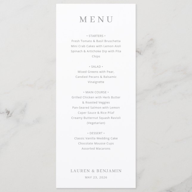 Elegant Cream Menu Template (Anverso)