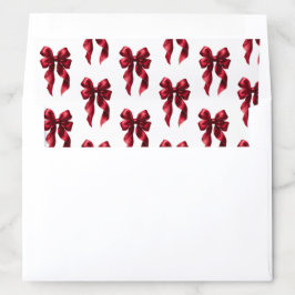 Elegant Dark Red Bow Coquette Bridal Shower
