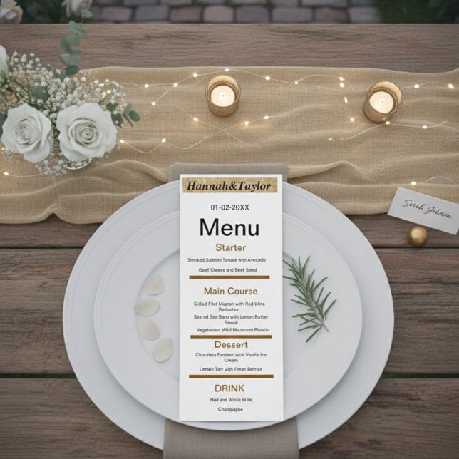 Elegant dinner party menu template (Subido por el creador)