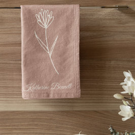 Elegant Dusty Rose Simple Flower Name