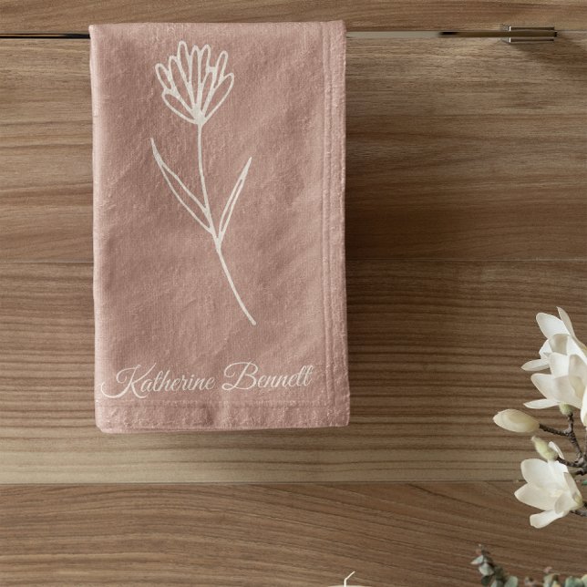 Elegant Dusty Rose Simple Flower Name (Subido por el creador)