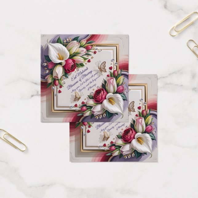 Elegant Eid Al Adha Greeting Card with White Calla (Oficina)